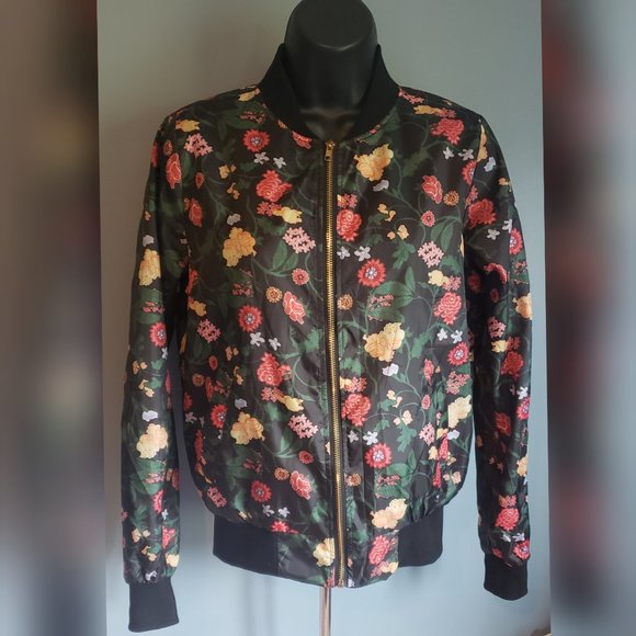 Say What? Jackets & Blazers - 💜$5💜NWOT SAY WHAT? FLORAL WINDBREAKER